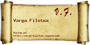 Varga Filotea névjegykártya